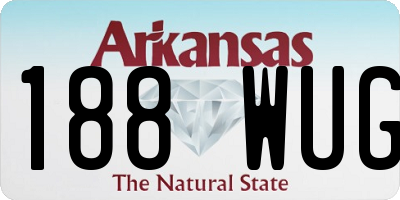 AR license plate 188WUG