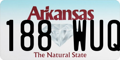 AR license plate 188WUQ