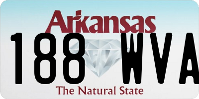 AR license plate 188WVA