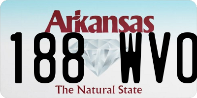 AR license plate 188WVO