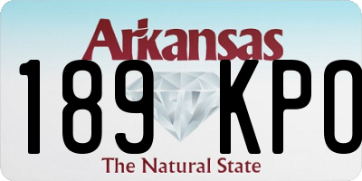 AR license plate 189KPO