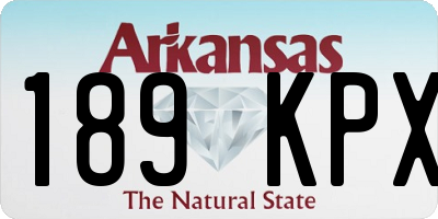 AR license plate 189KPX