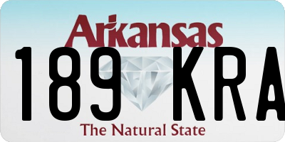 AR license plate 189KRA