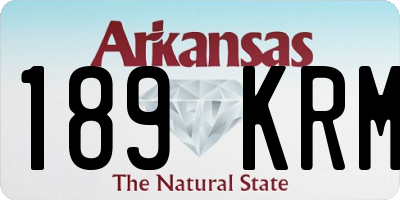 AR license plate 189KRM