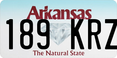 AR license plate 189KRZ