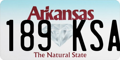 AR license plate 189KSA