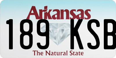 AR license plate 189KSB