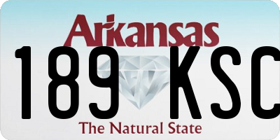 AR license plate 189KSC
