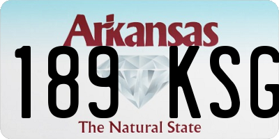AR license plate 189KSG