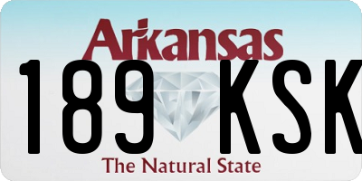 AR license plate 189KSK