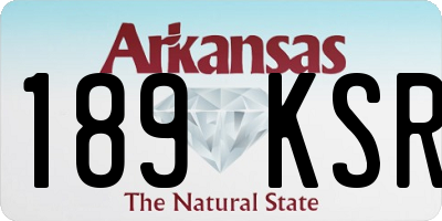 AR license plate 189KSR