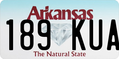 AR license plate 189KUA