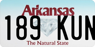 AR license plate 189KUN