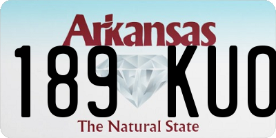 AR license plate 189KUO