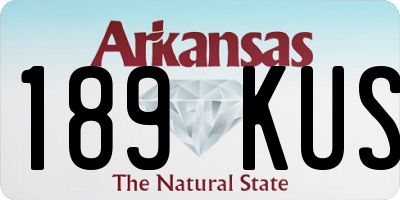 AR license plate 189KUS