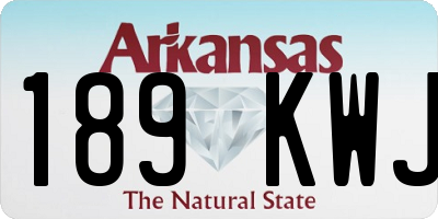 AR license plate 189KWJ