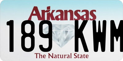 AR license plate 189KWM