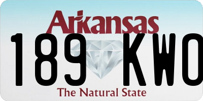 AR license plate 189KWO