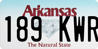 AR license plate 189KWR