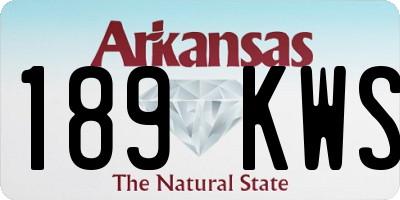 AR license plate 189KWS
