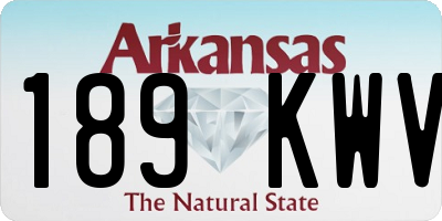 AR license plate 189KWV