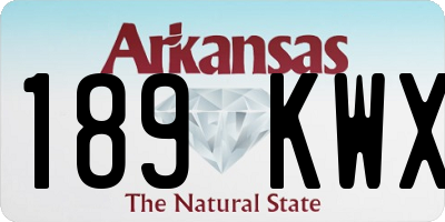 AR license plate 189KWX