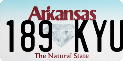 AR license plate 189KYU