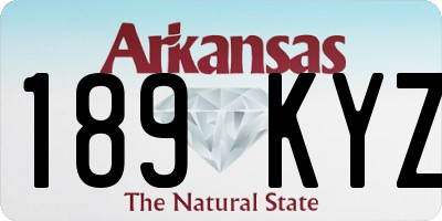 AR license plate 189KYZ