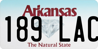 AR license plate 189LAC