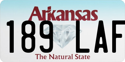 AR license plate 189LAF