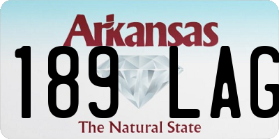 AR license plate 189LAG