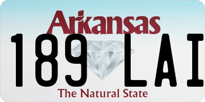 AR license plate 189LAI