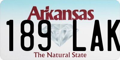 AR license plate 189LAK