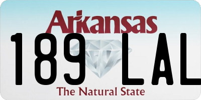 AR license plate 189LAL