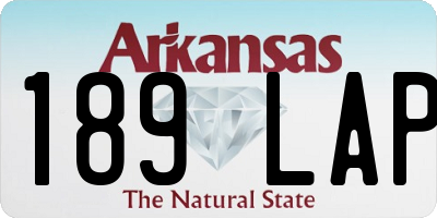 AR license plate 189LAP
