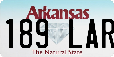 AR license plate 189LAR
