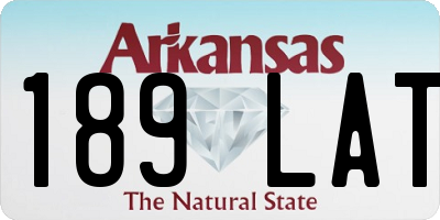 AR license plate 189LAT