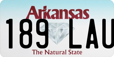 AR license plate 189LAU