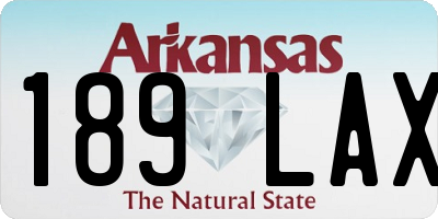 AR license plate 189LAX