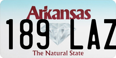 AR license plate 189LAZ