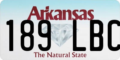 AR license plate 189LBC