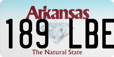 AR license plate 189LBE