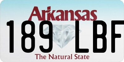 AR license plate 189LBF
