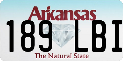 AR license plate 189LBI