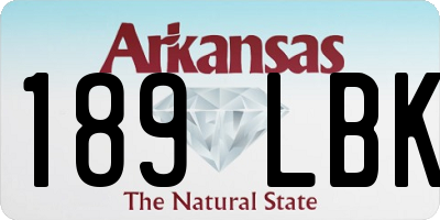 AR license plate 189LBK