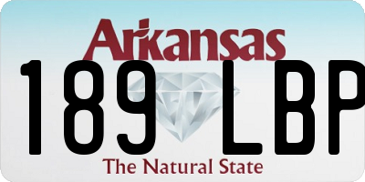 AR license plate 189LBP