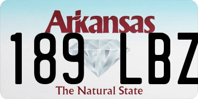 AR license plate 189LBZ