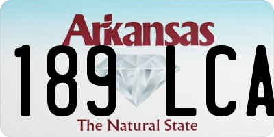 AR license plate 189LCA