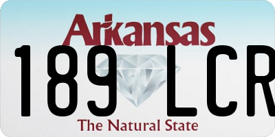 AR license plate 189LCR