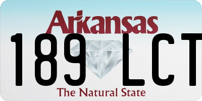 AR license plate 189LCT